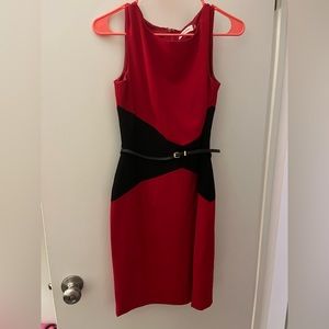 Calvin Klein red and black dress